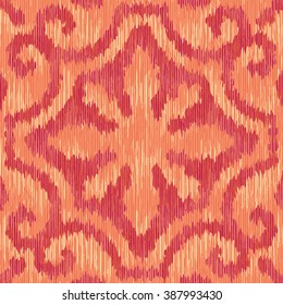 Faux tribal fabric pattern seamless vector background tile