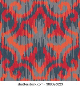 Faux tribal fabric pattern seamless vector background tile