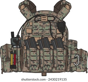 FAV G3 Mulitcam Vest Armor illustrator