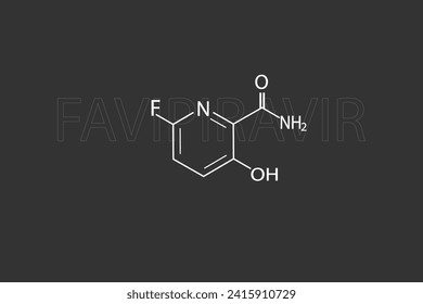 Favipiravir molecular skeletal chemical formula