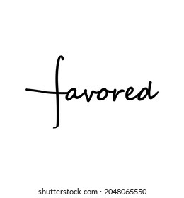 favored text vector isolated on white vector