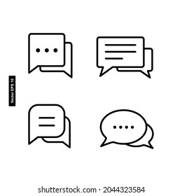 favorit bubble speech line icon vector suitable for your design