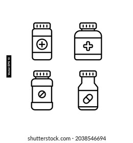 favorit capsule bottle icon suitable for your medical design