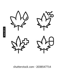 favorit cbd medicail icon vector suitable for your medical design