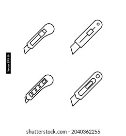 favorit cutter line icon vector suitable for your stationary concept design