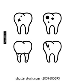 favorit dental icon vector suitable for your medical design