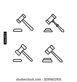 martillo favorito de la justicia icono variación vectorial adecuado para su diseño de justicia