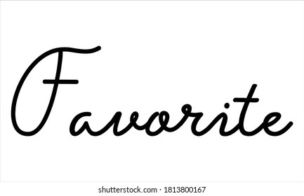 Favorite Black Script Hand Written Thin Stock Vector (Royalty Free ...