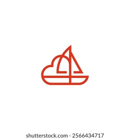 Favorite boat abstract logo design.