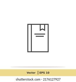 Favorite Book Icon. Library Symbol. Design Logo Template. Vector Icon EPS 10 Pixel Perfect