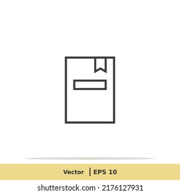 Favorite Book Icon. Library Symbol. Design Logo Template. Vector Icon EPS 10 Pixel Perfect