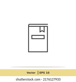 Favorite Book Icon. Library Symbol. Design Logo Template. Vector Icon EPS 10 Pixel Perfect