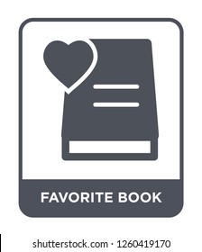 favorite book icon vector on white background, favorite book trendy filled icons from Education collection, favorite book simple element illustration