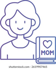 Mom’s Favorite Book   illustration with isolated background