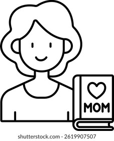  Mom’s Favorite Book  illustration with isolated background