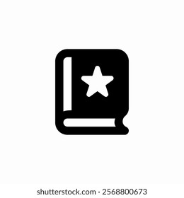 favorite book star icon sign vector