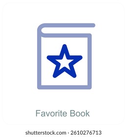 Favorite Book and study icon concept