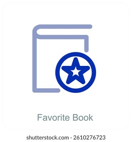 Favorite Book and study icon concept