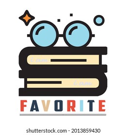 i am favorite book t-shirt design