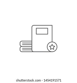 favorite book vector icon isolated on white background