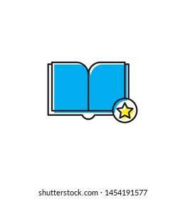 favorite book vector icon isolated on white background