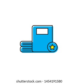 favorite book vector icon isolated on white background