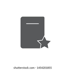favorite book vector icon isolated on white background