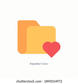 carpeta de marcadores favoritos icono de directorio de amor corazón elemento de diseño gráfico único ilustración vectorial para presentación de negocios, info-gráfico, aplicación web y móvil, interfaz de usuario de aplicación