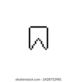 Favorite bookmark  icon 8 bit, pixel art  Favourite symbol 8-bit for game  logo.