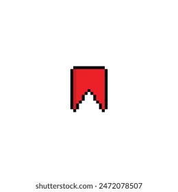 Favorite bookmark icon 8 bit, pixel art Favourite symbol 8-bit for game logo.