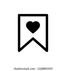 Favorite bookmark icon, vector illustration. Favourite symbol