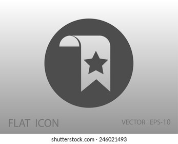 Favorite bookmark icon, vector illustration