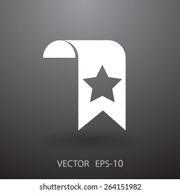 Favorite bookmark icon, vector illustration