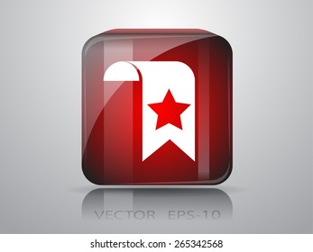 Icono de marcador favorito, ilustración vectorial