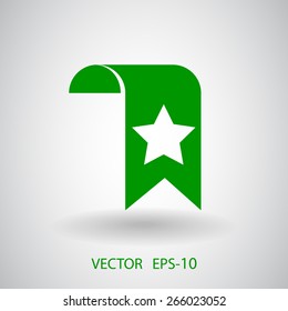 Favorite bookmark icon, vector illustration