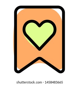 Favorite bookmarking logotype isolated on a white background
