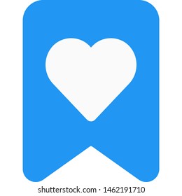 Favorite bookmarking logotype isolated on a white background