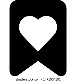 Favorite bookmarking logotype isolated on a white background