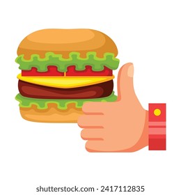Favorite burger icon illustration. Vector design