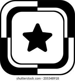 Favorite button mosaic square