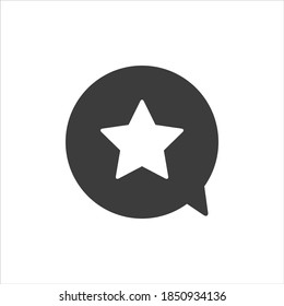 Favorite chat icon on white background