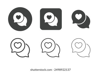 Iconos favoritos de la serie de varios estilos de chat. Para el diseño de marketing de Sitio web, logotipo, App, Plantilla, ui, etc. Ilustración vectorial.