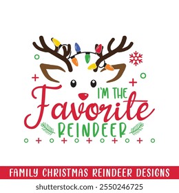 The favorite Christmas Reindeer design, The Christmas Reindeer Family design