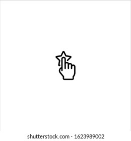 Favorite click cursor icon- vector