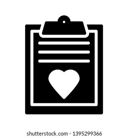 favorite clipboard vector glyph flat icon