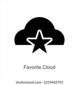Konzept der Favoriten-Cloud und des Cloud-Icons