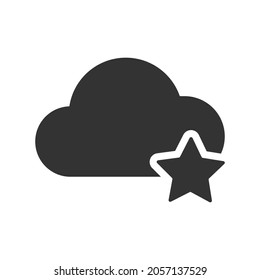 favorite cloud icon design vector