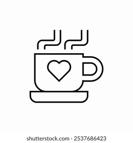 favorite coffee cup icon sign vector