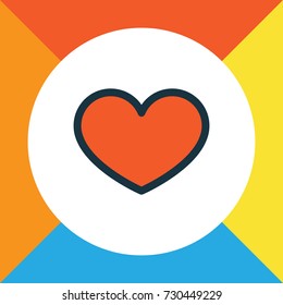 Favorite Colorful Outline Symbol. Premium Quality Isolated Heart Element In Trendy Style.