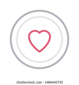 favorite colour line vector icon